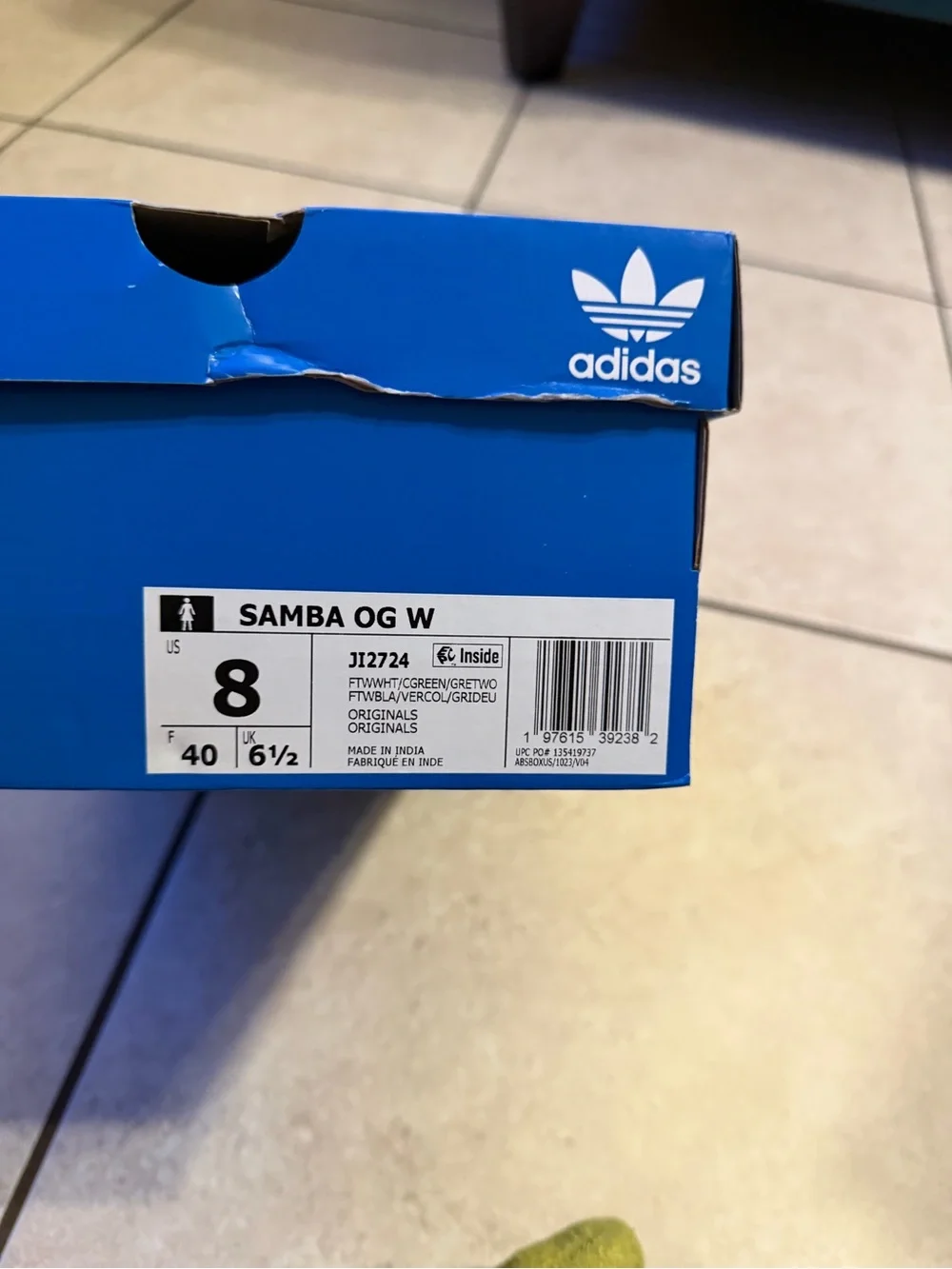adidas White Leather Sneakers with Light Gray Accents - Picture 6 of 9